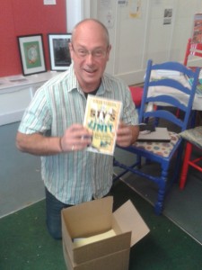 Simon Dawson sees his new book for the first time!