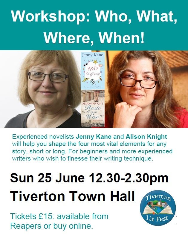 Tiverton Literary Festival: 22nd-25th June – Jenny Kane & Jennifer Ash